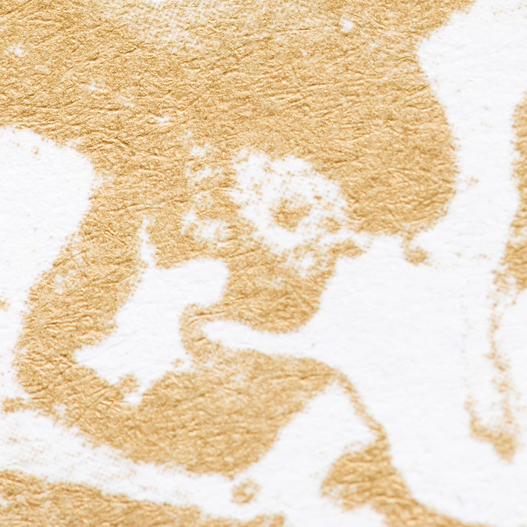 White and gold wallpaper, decorative pattern, glamour style, shades of beige - parched golden sand - Dekoori image 4