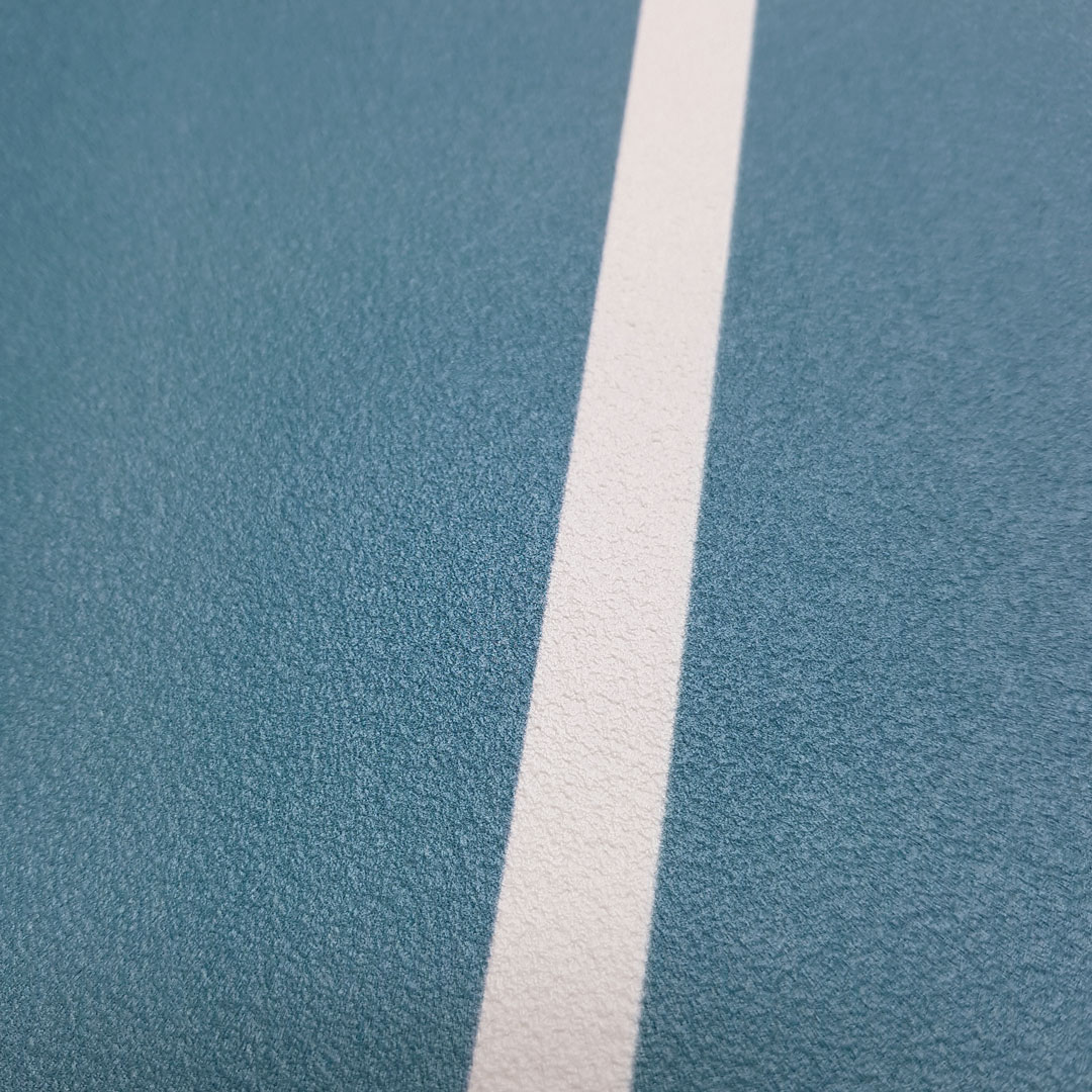 Scandinavian wallpaper with white vertical stripes on a blue background - Dekoori image 4