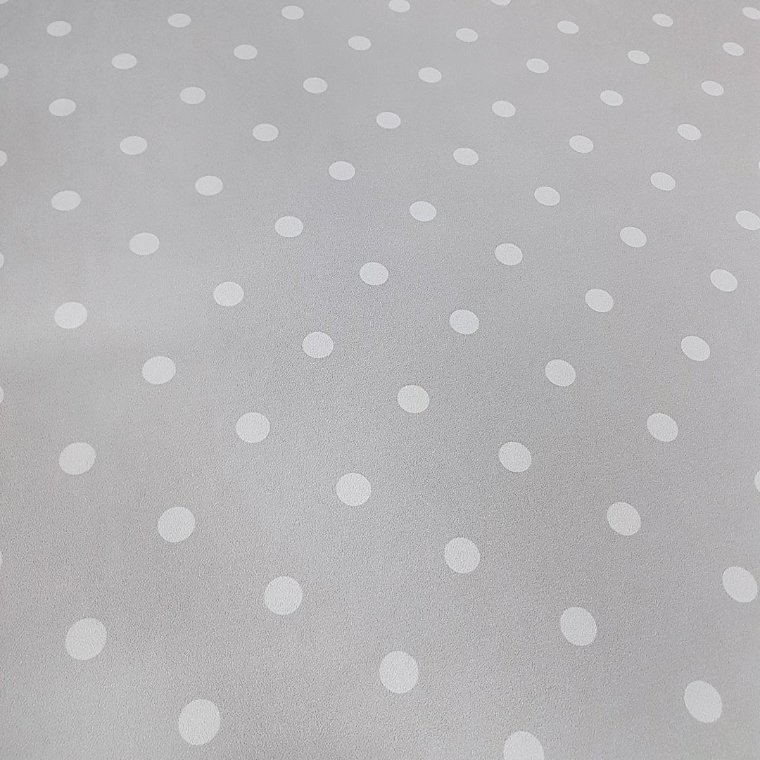 Grey and white mini 2 cm dots wallpaper - Dekoori image 4