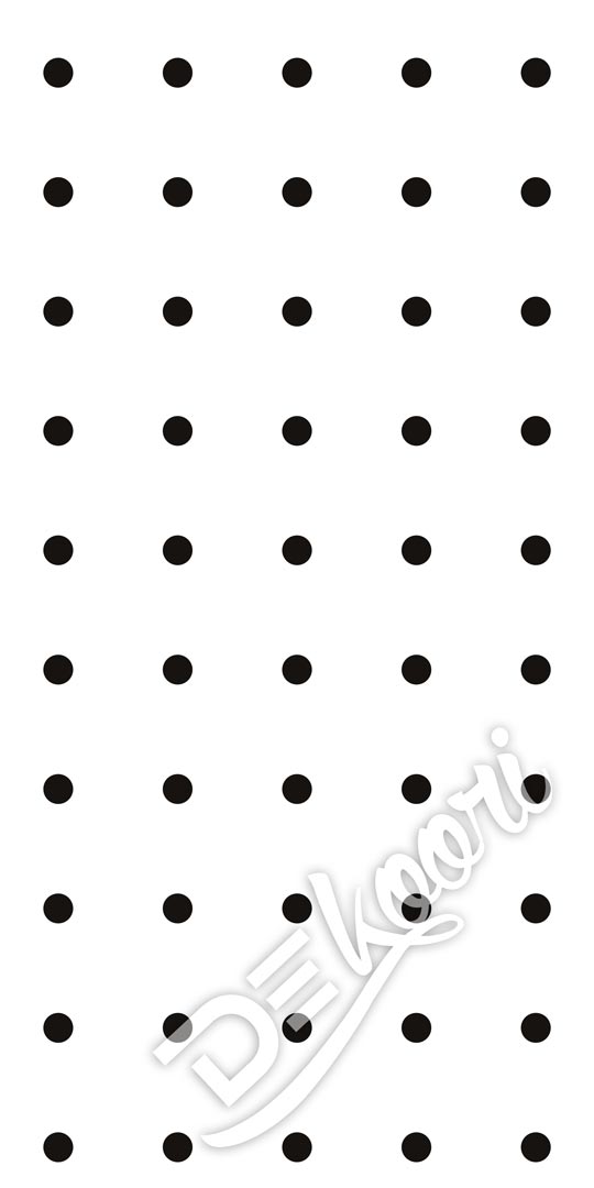 White and black 5 cm dots - square spacing wallpaper - Dekoori image 3