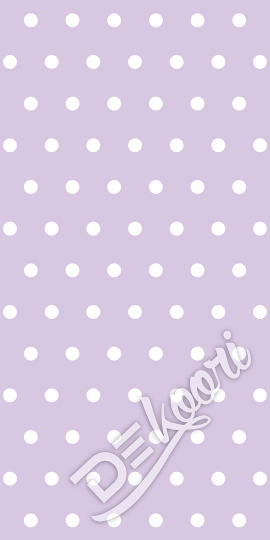 Violet wallpaper with white 5 cm dots - Dekoori image 3