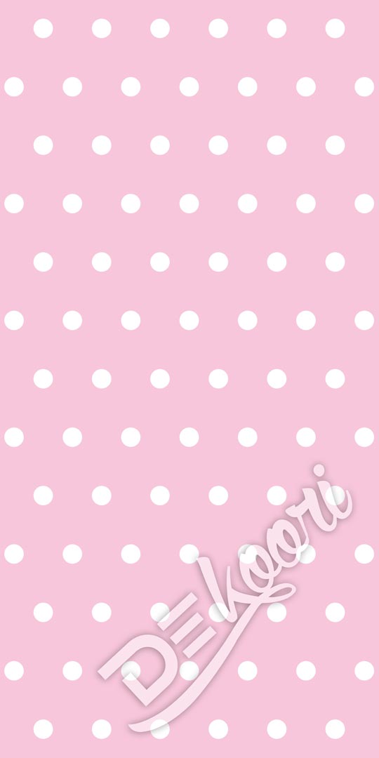 Pink and white 5 cm dots wallpaper - Dekoori image 3