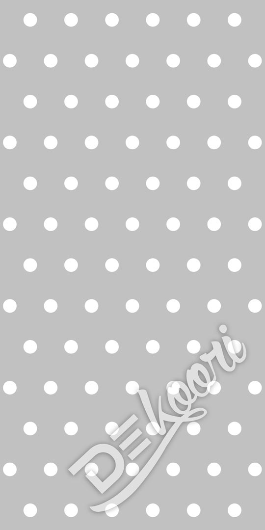 Grey and white 5 cm dots wallpaper - Dekoori image 3