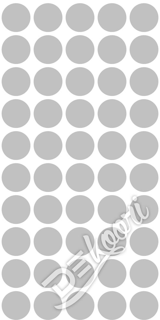 White and grey 18 cm dots wallpaper - Dekoori image 3