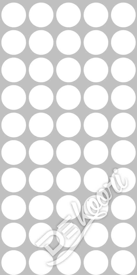 Grey and white big 18 cm dots wallpaper - Dekoori image 2