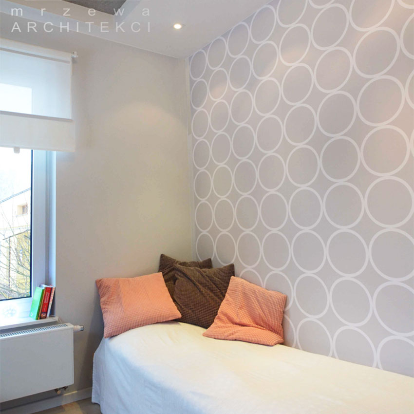 Grey wallpaper with white circles - Dekoori image 2