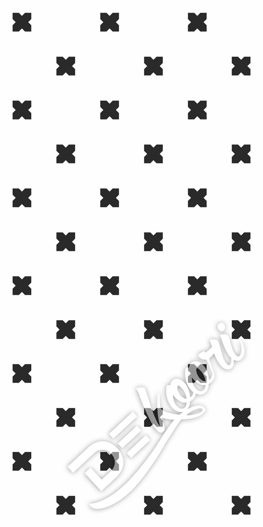 White and black X Mark crosses wallpaper (white and black version) - Dekoori image 3