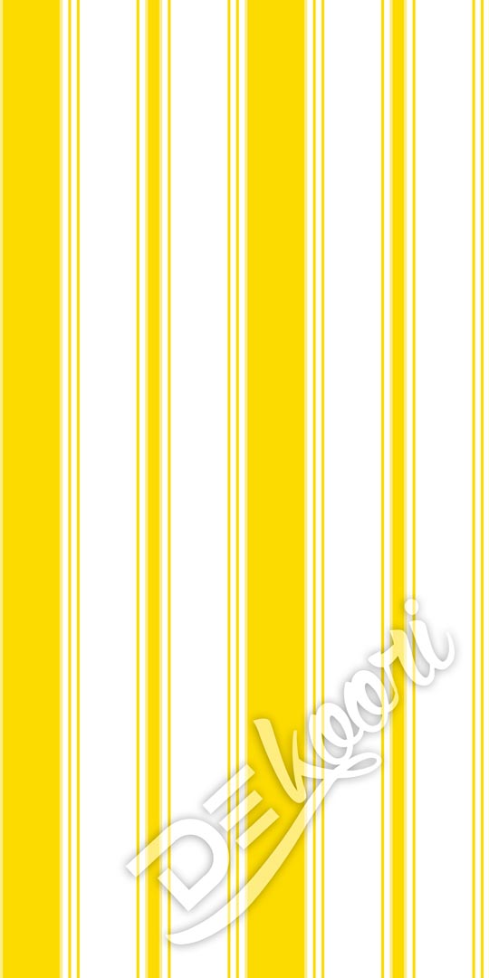Wallpaper with vertical stripes in white and yellow colours - Dekoori image 3