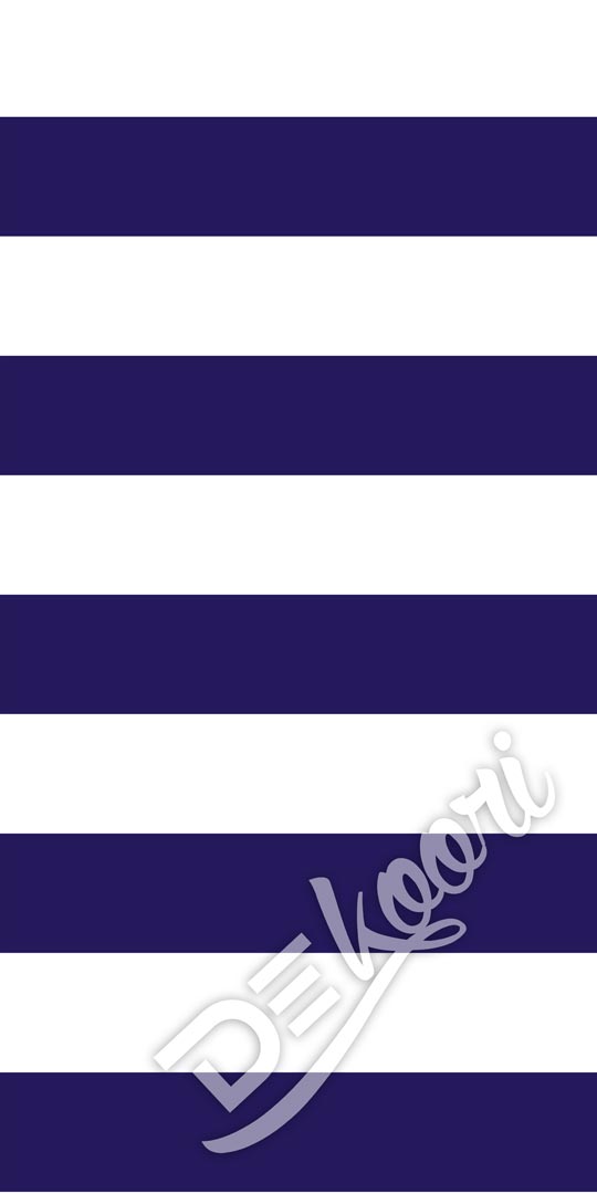 White and navy blue nautical marine horizontal striped wallpaper - Dekoori image 3