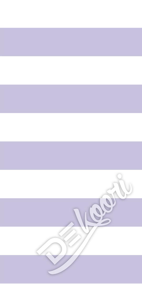 White and light purple horizontal striped wallpaper - Dekoori image 2