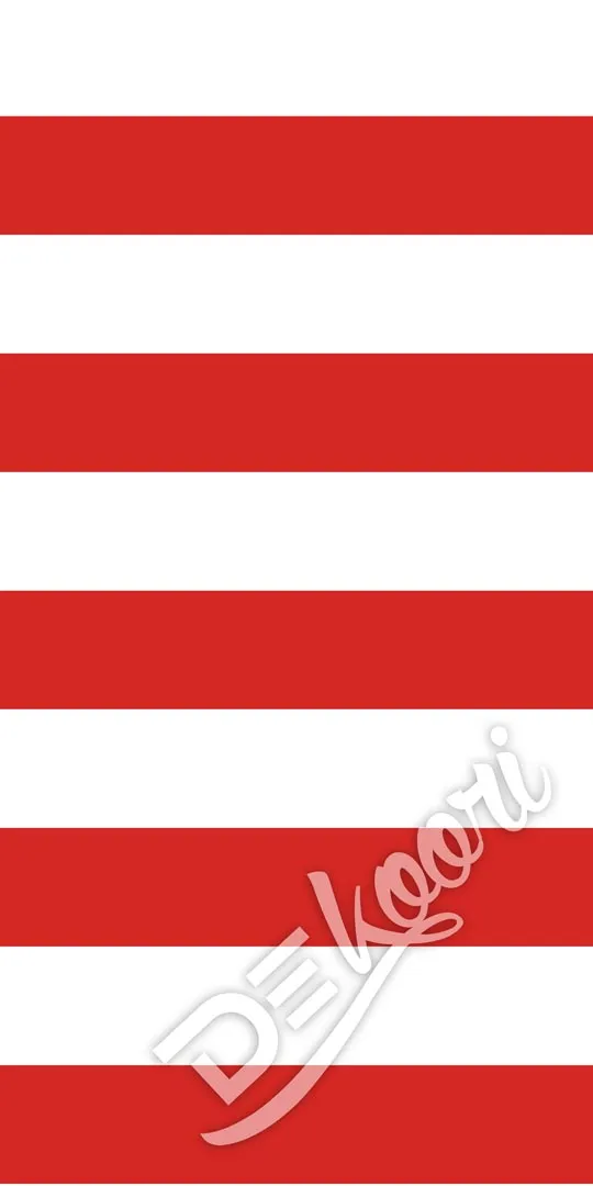 White and Red Horizontal Striped Avantgarde Wallpaper
