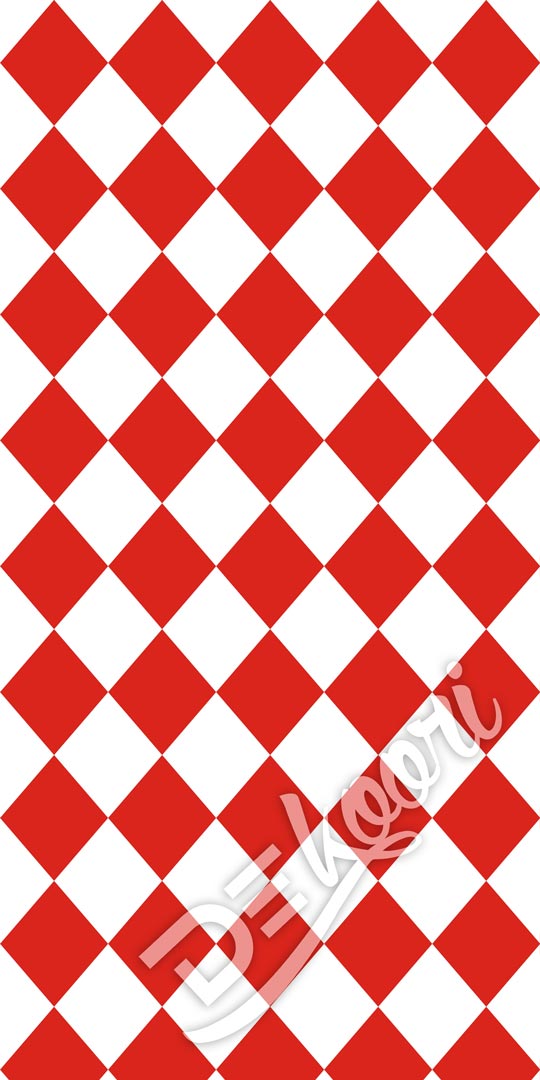 White and red harlequin wallpaper - Dekoori image 3