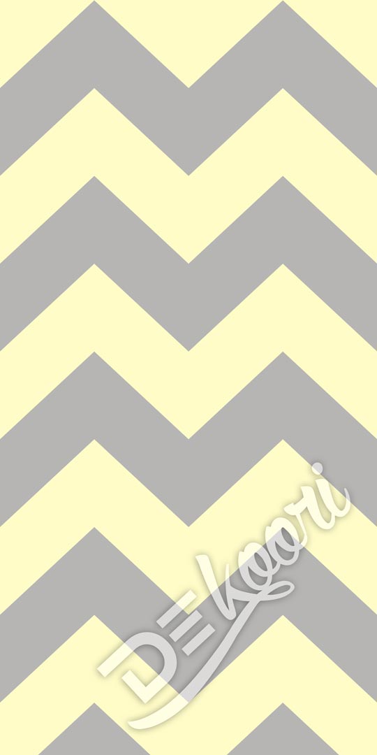 Grey and light-yellow 46 cm chevron wallpaper - Dekoori image 3