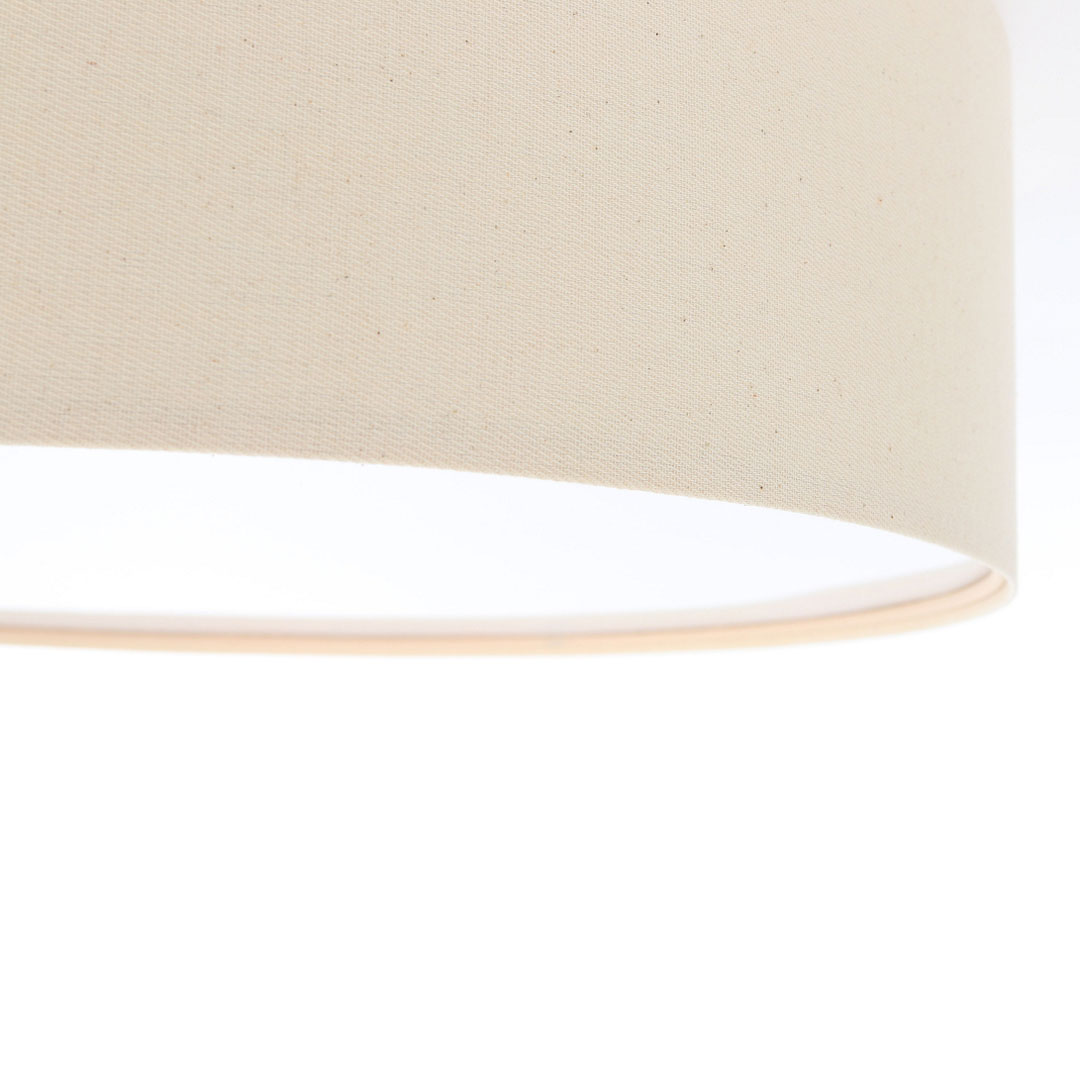 Linen ceiling lamp, fabric plafond with linen structure in BOHO style, cream lampshade with light diffuser - TEA - BPS Koncept image 4
