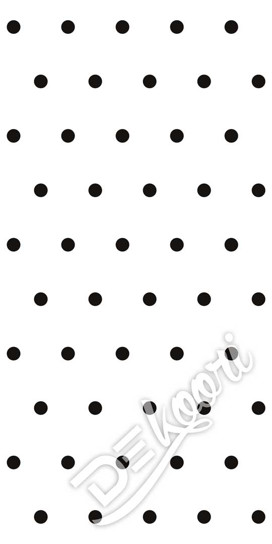 White and black 5 cm dots wallpaper - Dekoori image 3