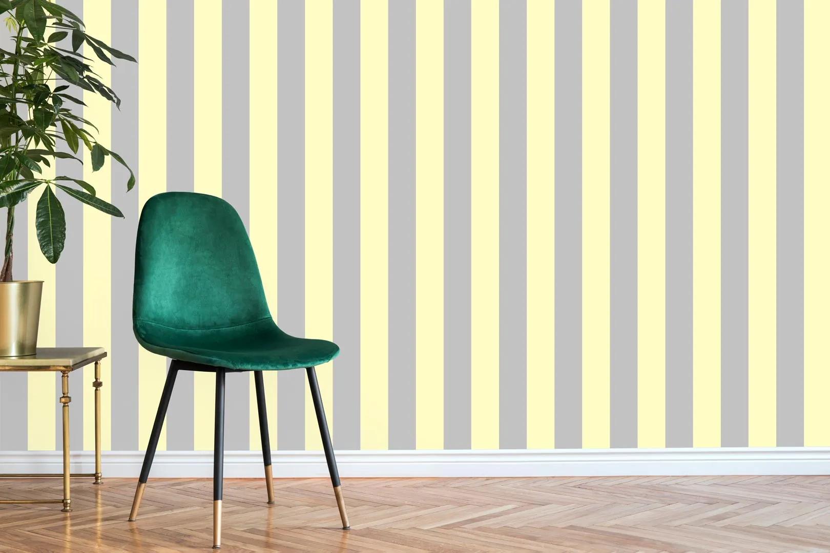 Candy Stripe' Wallpaper by Wallshoppe - Lime