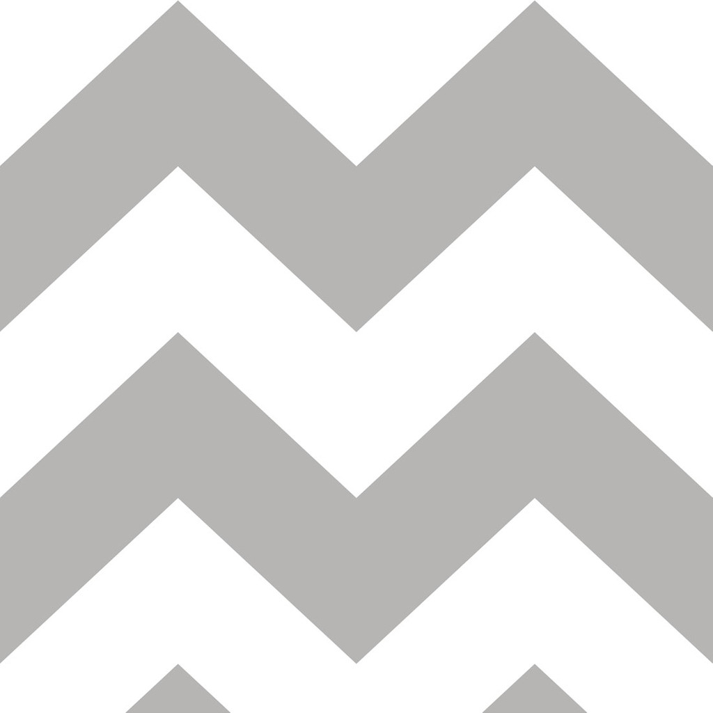 White and Grey Chevron Wallpaper Fashionable, Geometric, Decorative