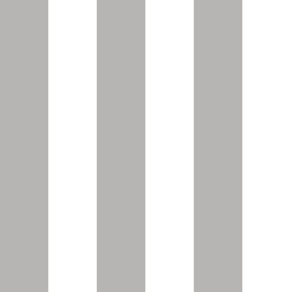 White and grey vertical striped (stripes:16,6 cm) wallpaper - Dekoori image 1