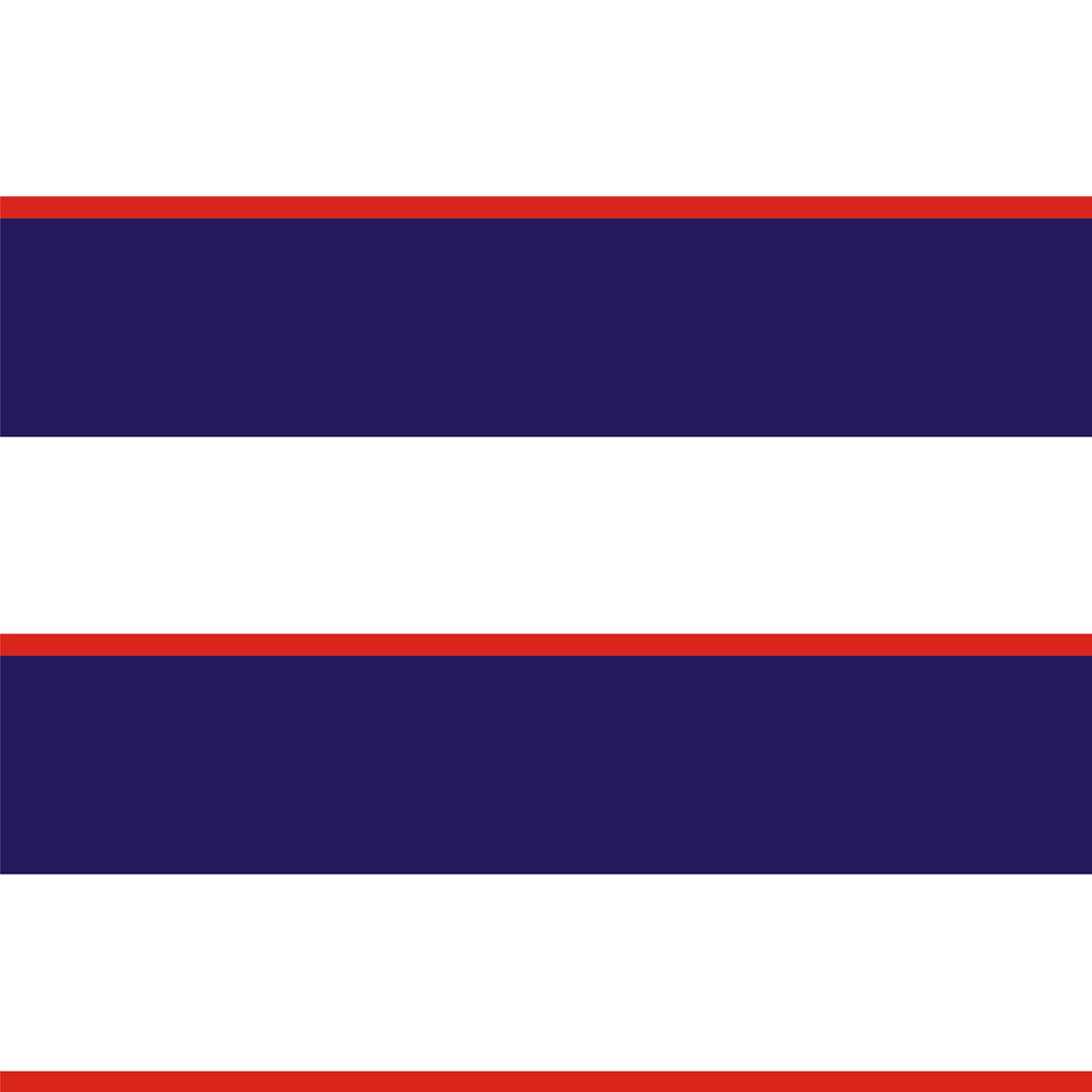 Nautical wallpaper with white-navy blue-red (18-20-2 cm) horizontal stripes - Dekoori image 1