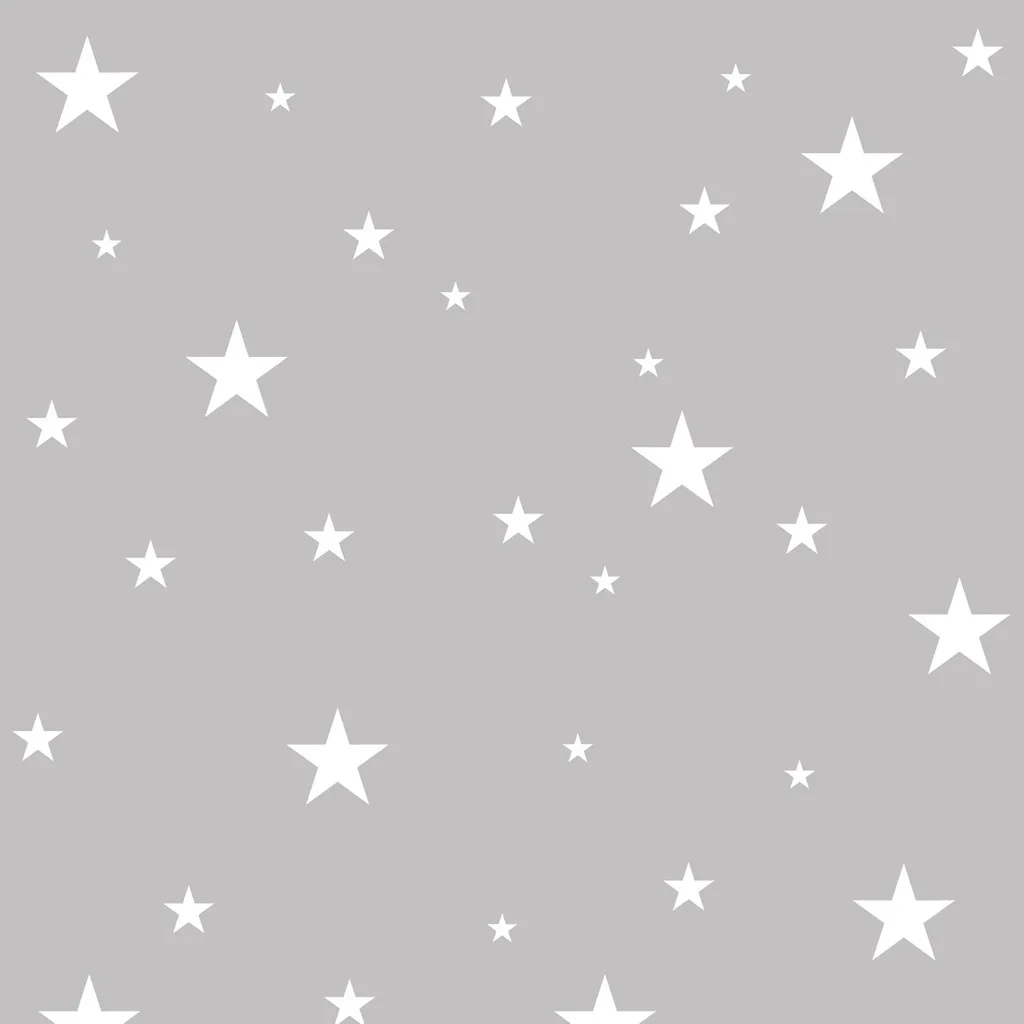 White and grey starry decorative wallpaper (white stars/constellation