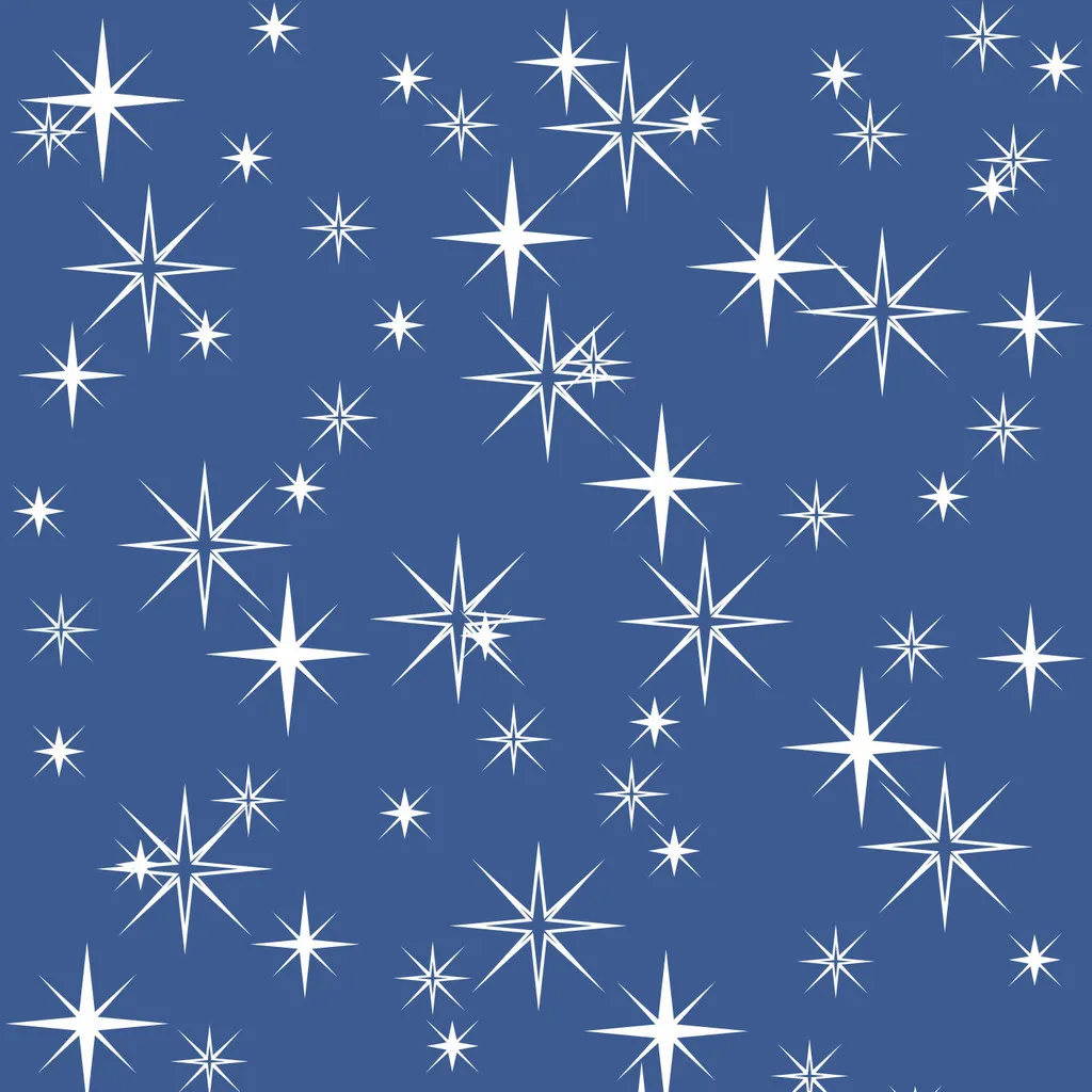 Flickering stars, blue and white Pantone Classic Blue colour wallpaper