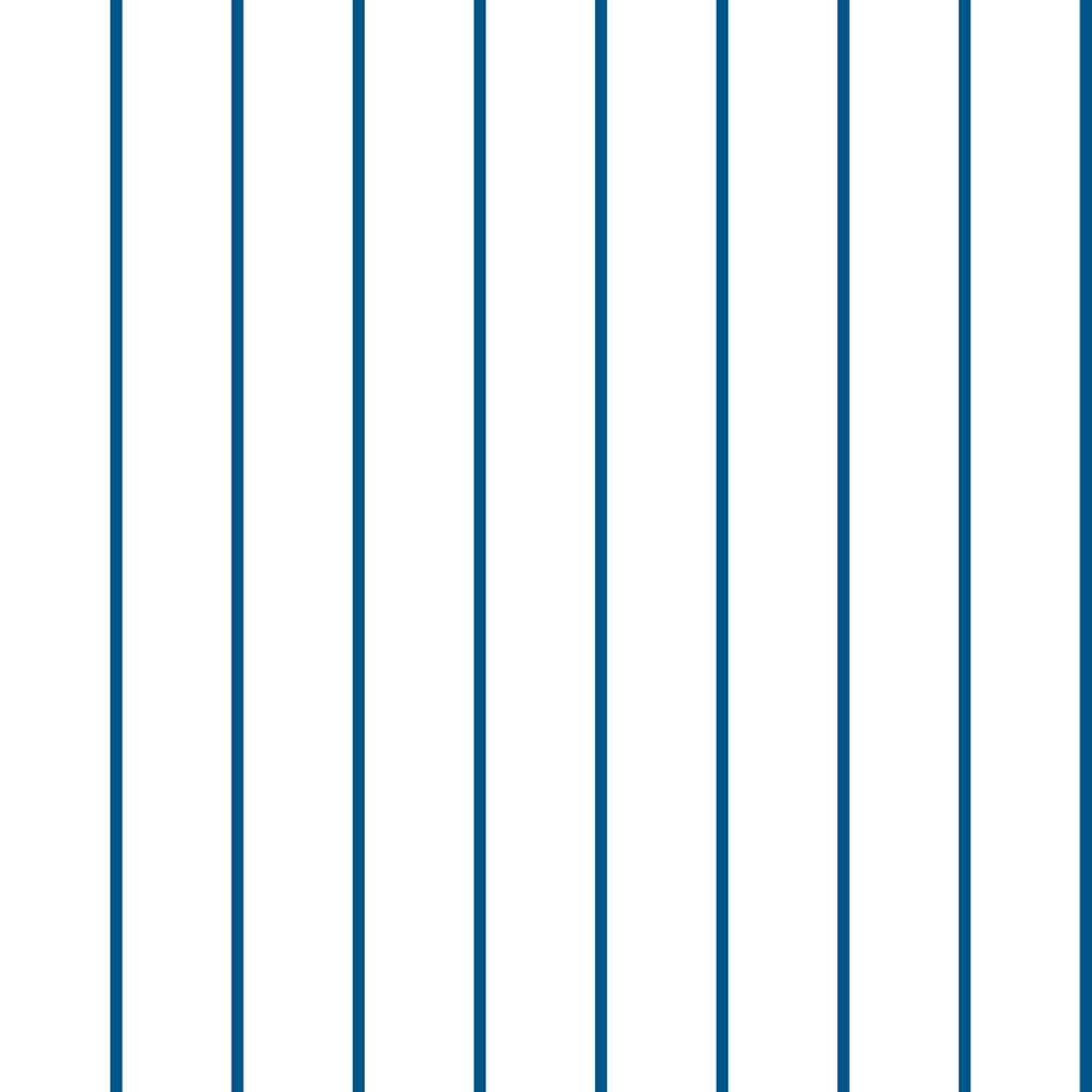 White and blue 1 cm vertical stripes wallpaper - Dekoori image 1