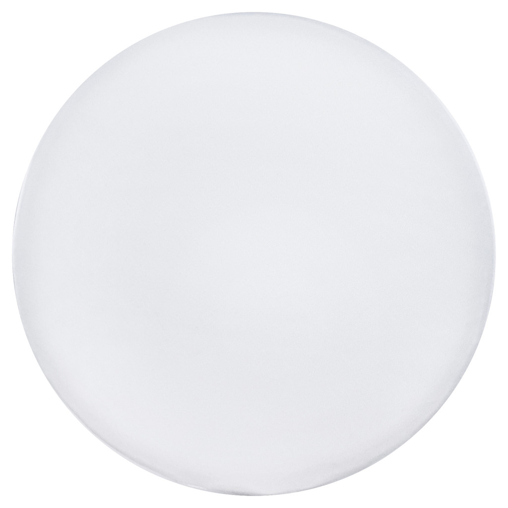 Scandinavian white pouf stool, corner stool, hassock, smooth one-coloured cover - Lily Pouf image 3