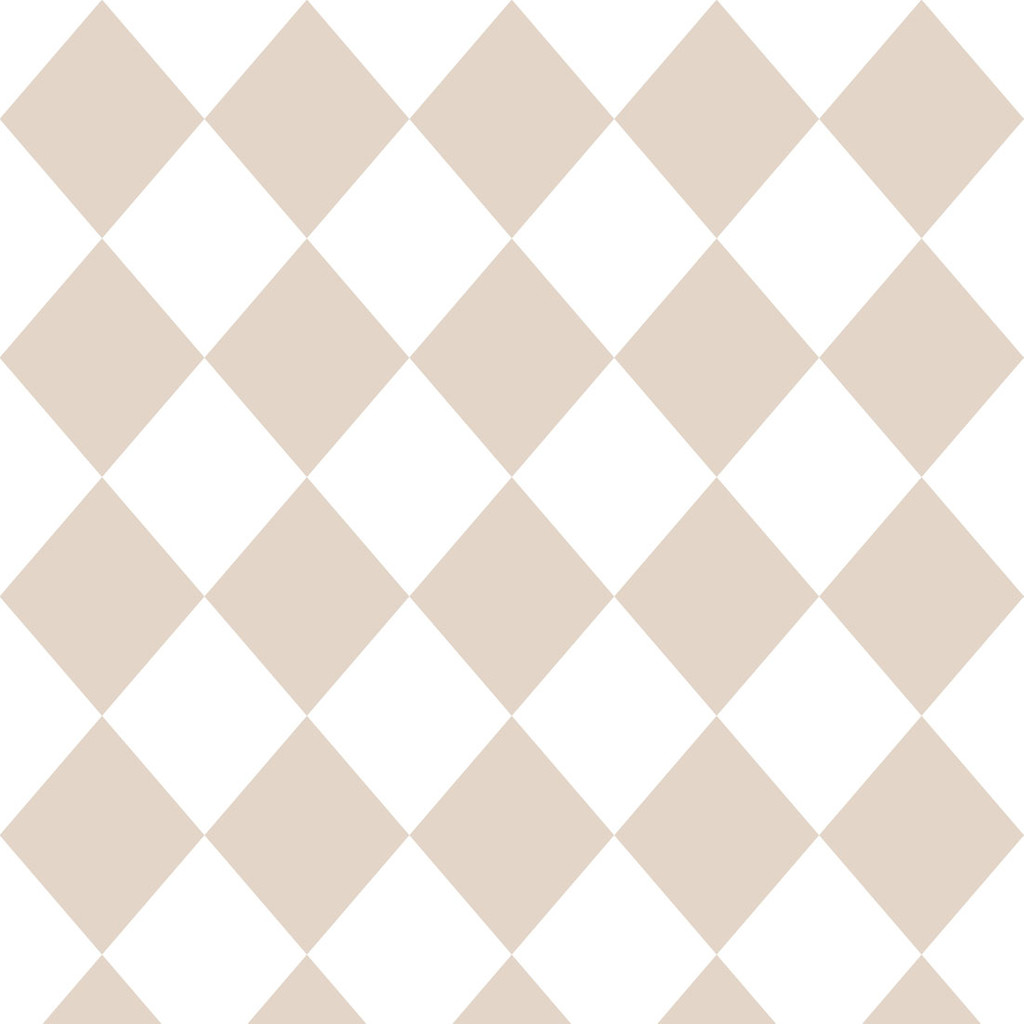 White and beige harlequin wallpaper - Dekoori image 1
