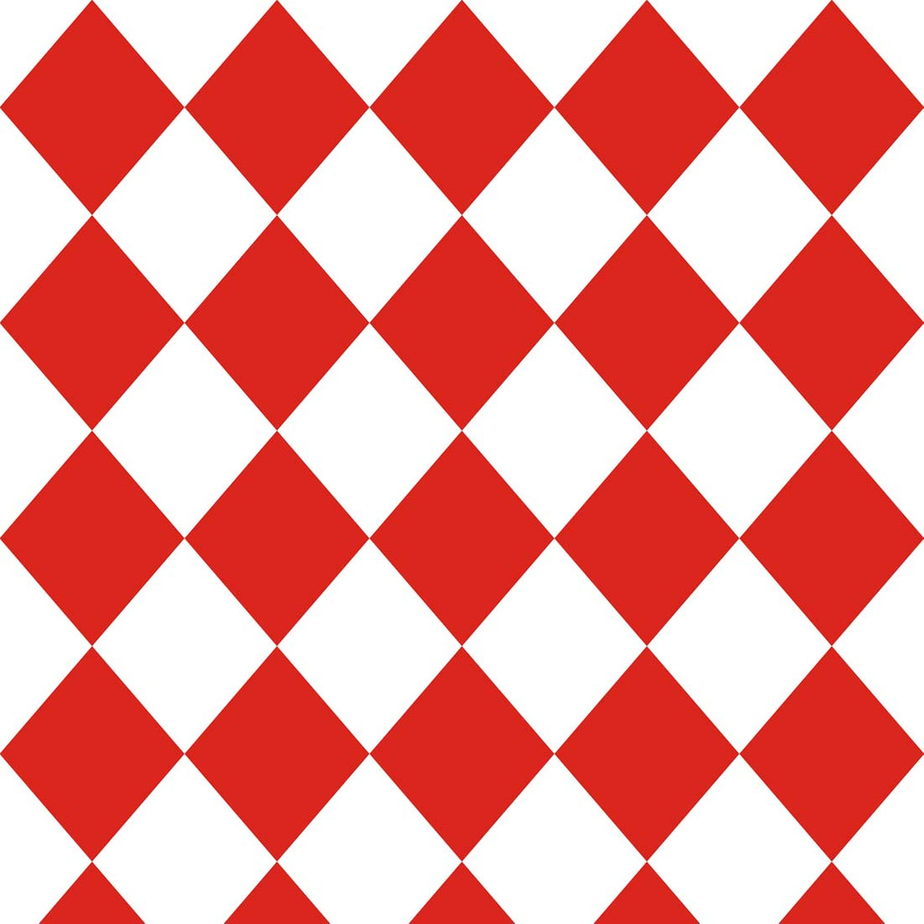 White and red harlequin wallpaper - Dekoori image 1