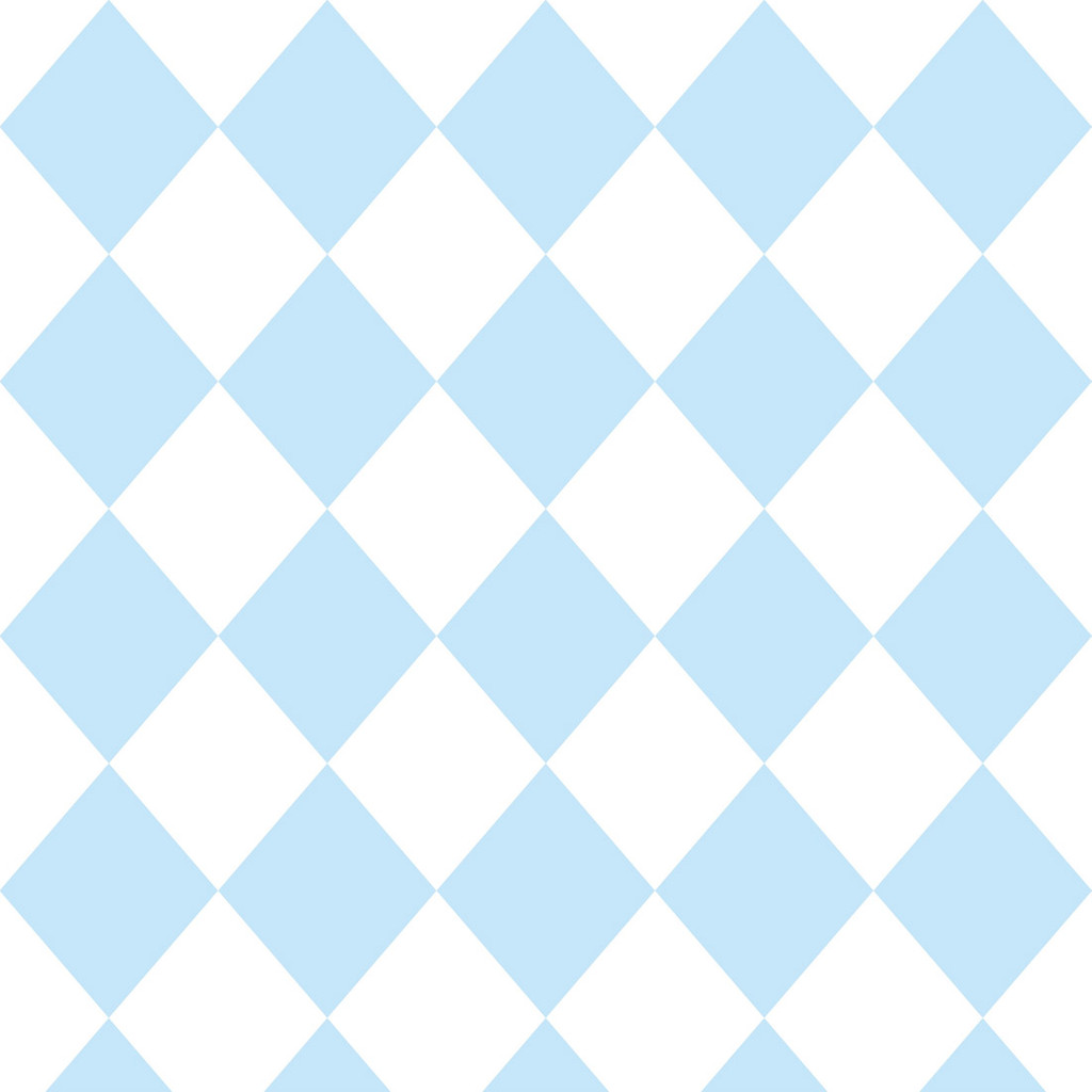 White and blue (light blue) harlequin wallpaper - Dekoori image 1