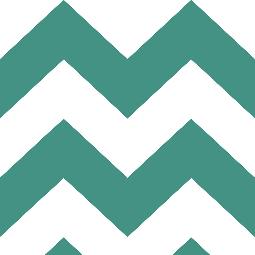 White and turquoise chevron wallpaper - Dekoori image 1