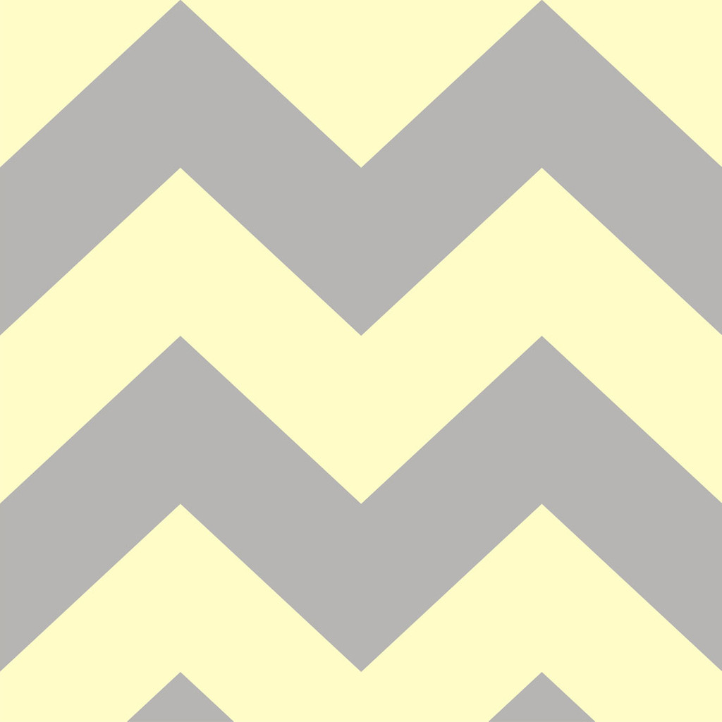 Grey and light-yellow 46 cm chevron wallpaper - Dekoori image 1