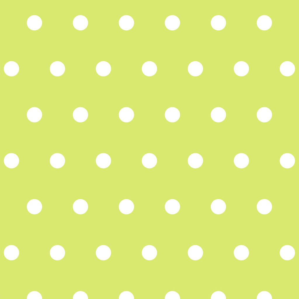 Green lime and white 5 cm dots wallpaper - Dekoori image 1