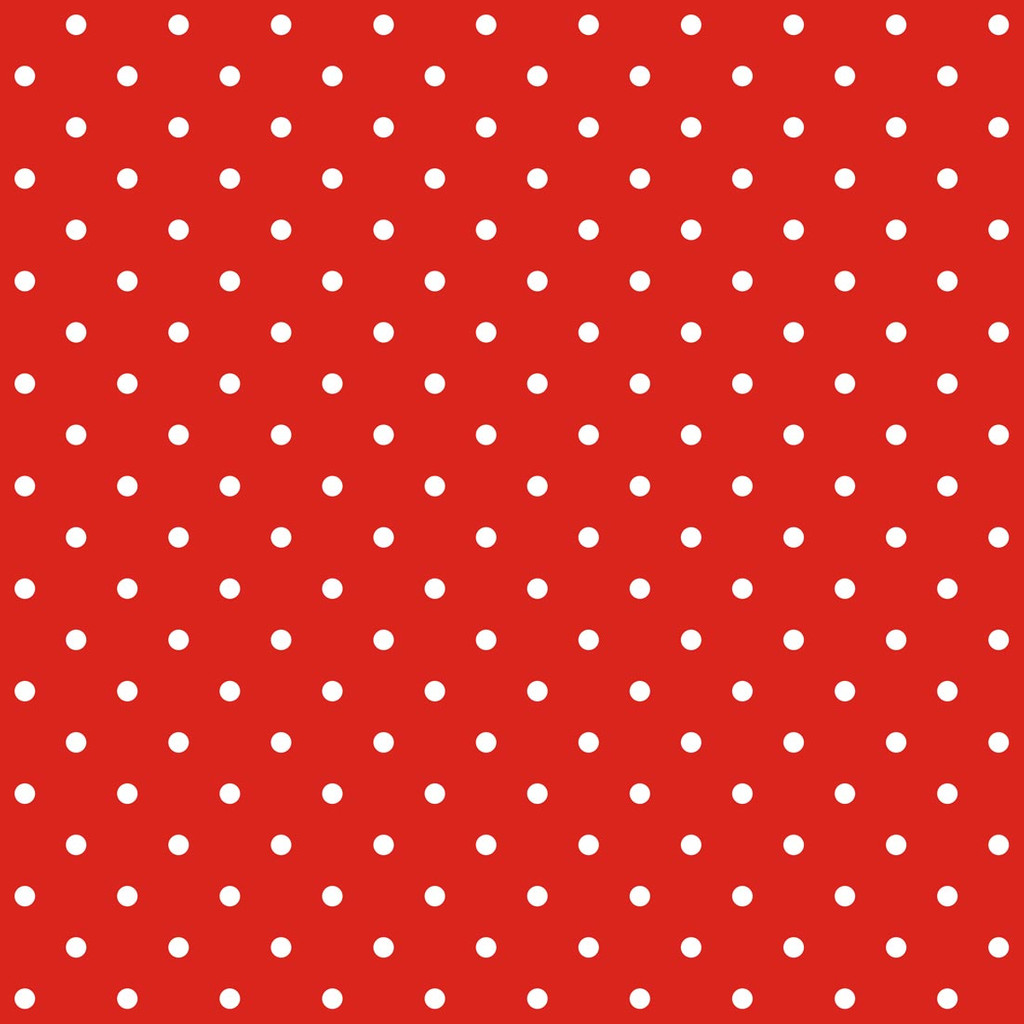 Red and mini white 2 cm dots wallpaper - Dekoori image 1