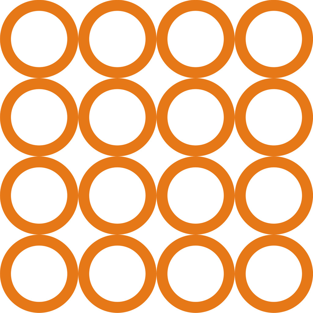 White and orange circles wallpaper - Dekoori image 1