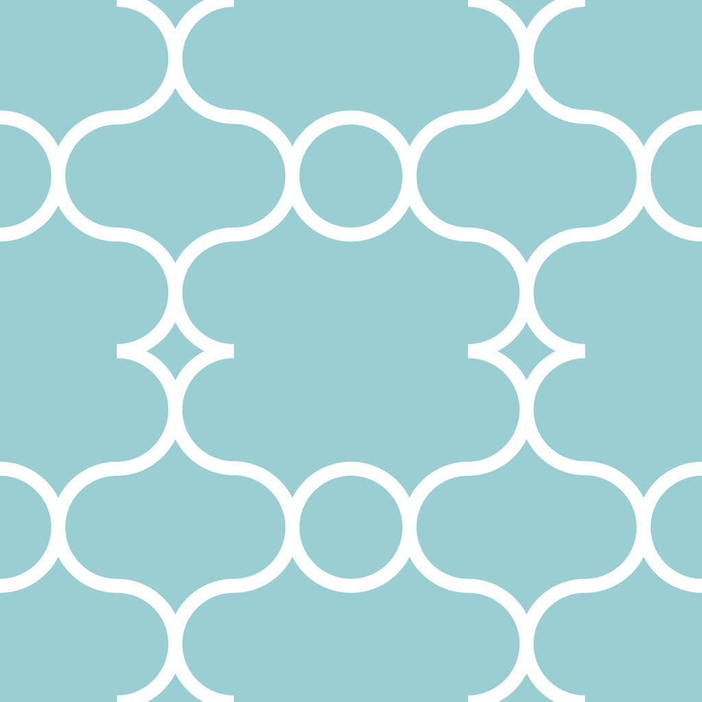Blue and white Arabic pattern wallpaper - Dekoori image 1