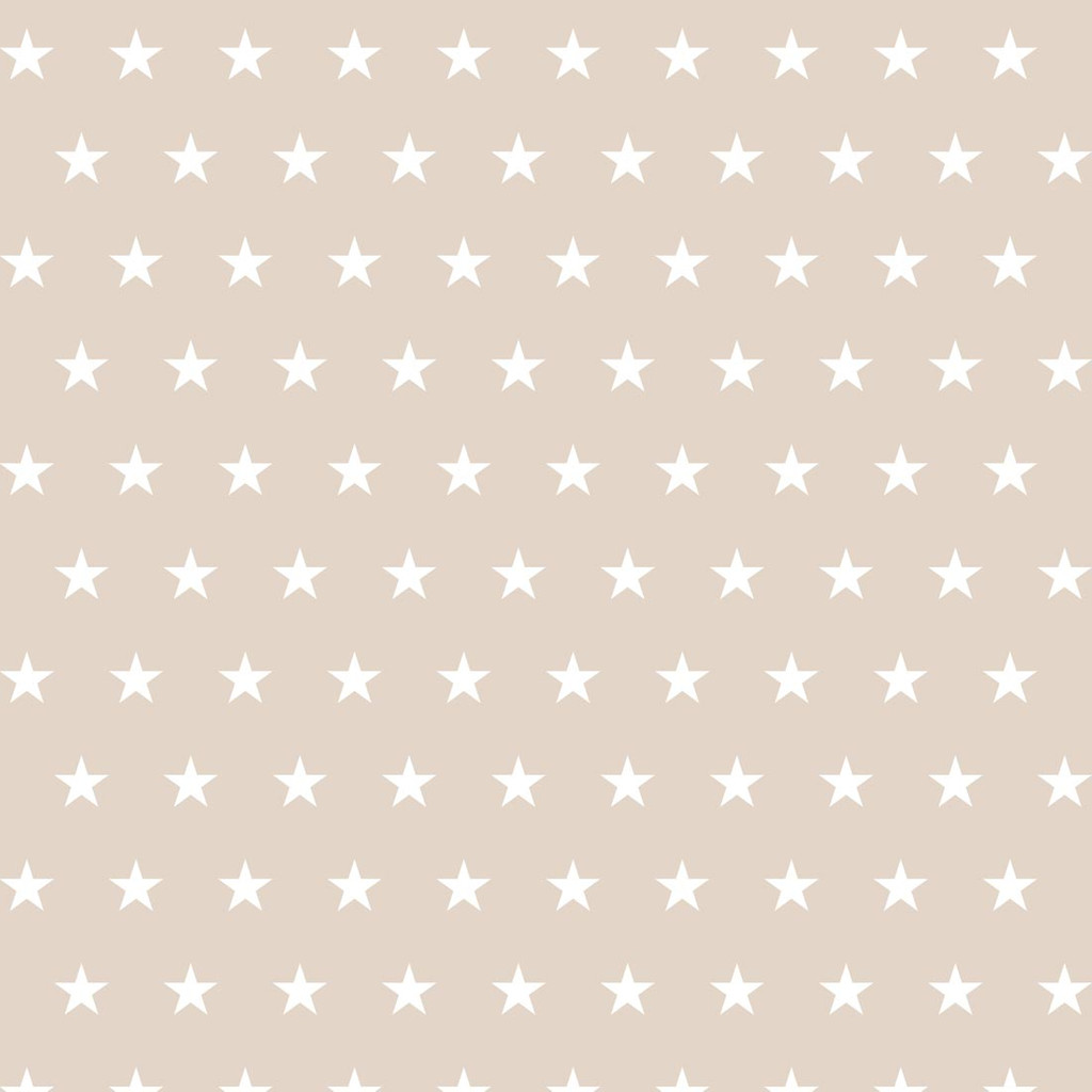 Beige and white 5 cm stars wallpaper - Dekoori image 1