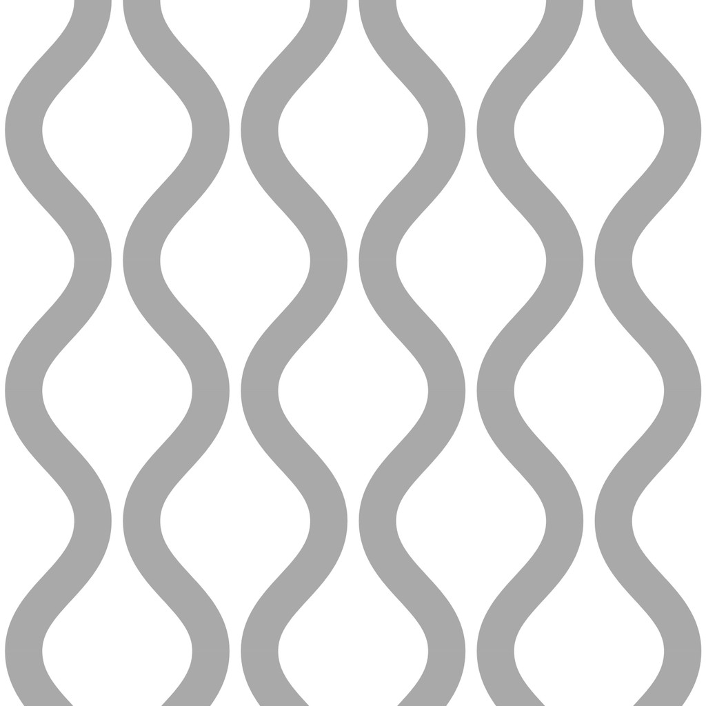 White wallpaper with grey ogee pattern - Dekoori image 1