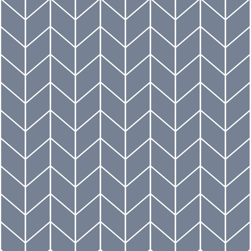Geometric wallpaper with blue and white herringbone - Dekoori image 1