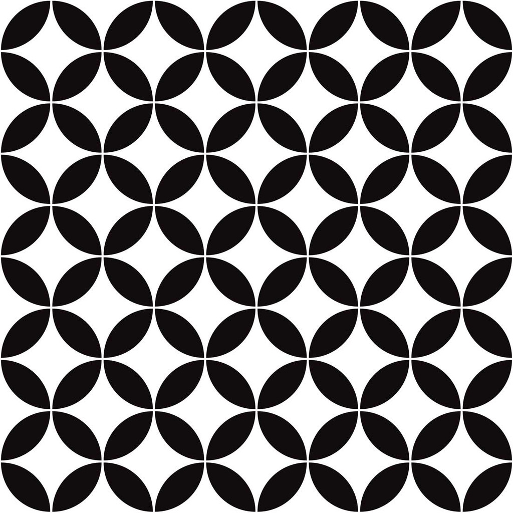 Moroccan mosaic in white and black colours, retro design wallpaper - Dekoori image 1