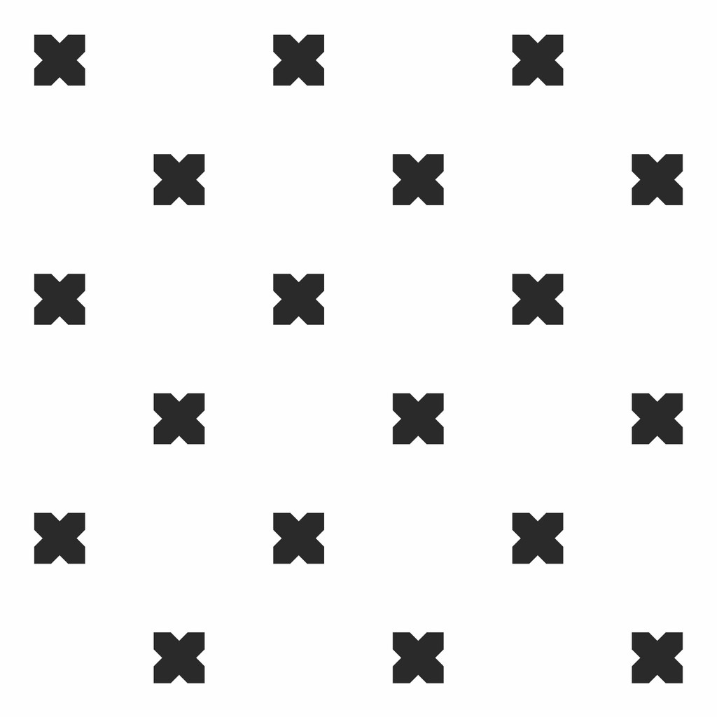 White and black X Mark crosses wallpaper (white and black version) - Dekoori image 1