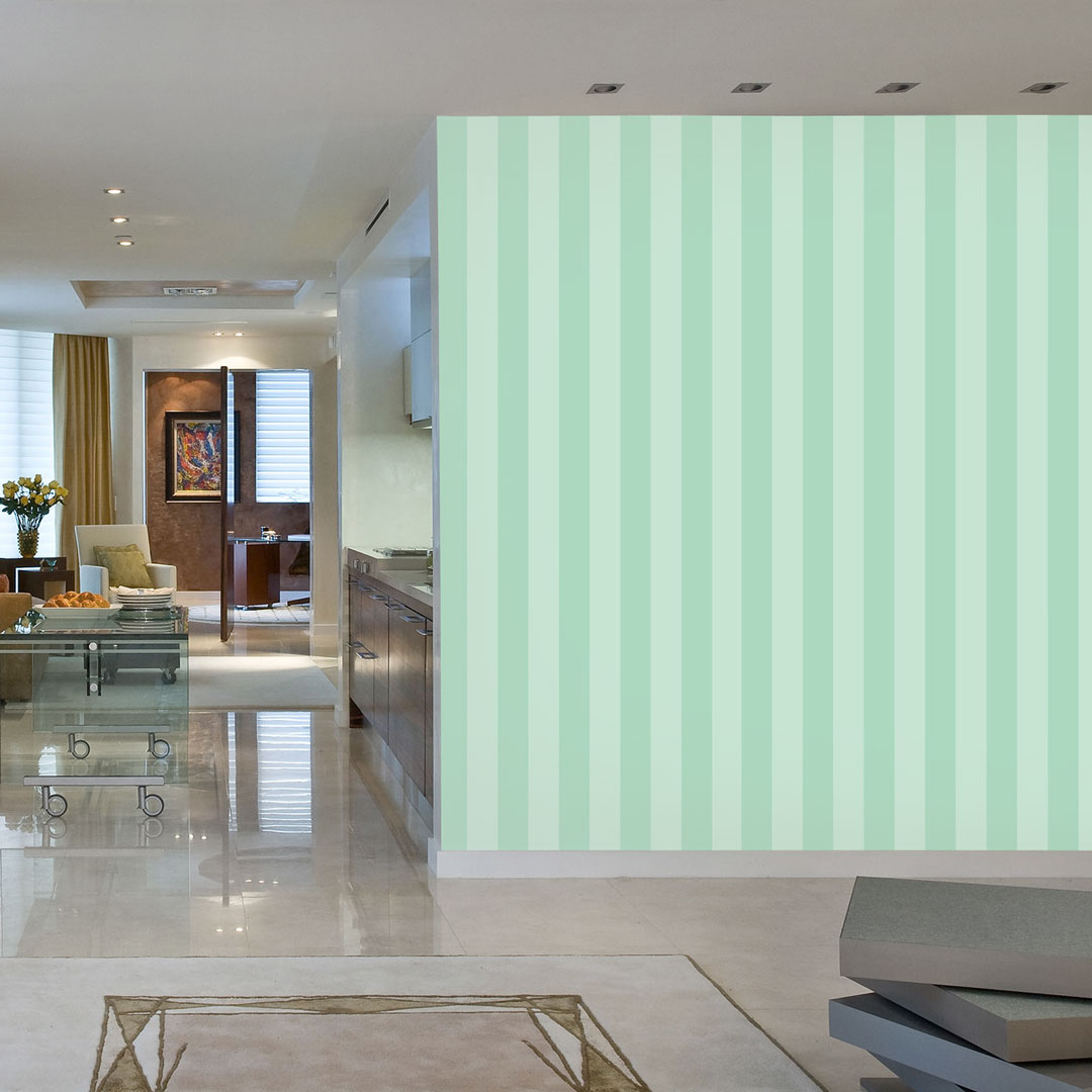 Mint vertical striped wallpaper - Dekoori image 2