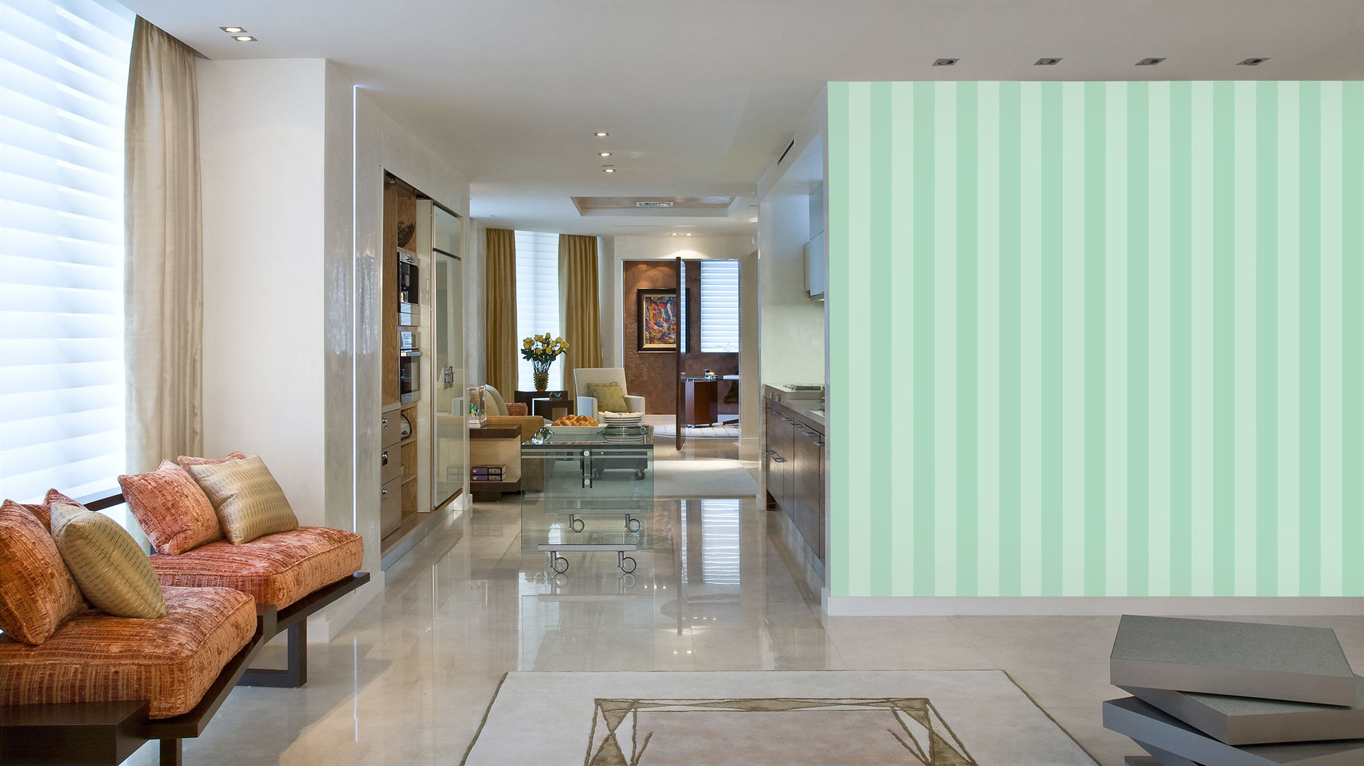 Mint vertical striped wallpaper - Dekoori image 4