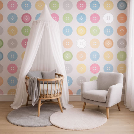 Colourful wallpaper with big buttons