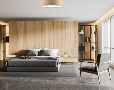 Beige ceiling light fixture, cylinder-shaped lamp with velour lampshade - VITO