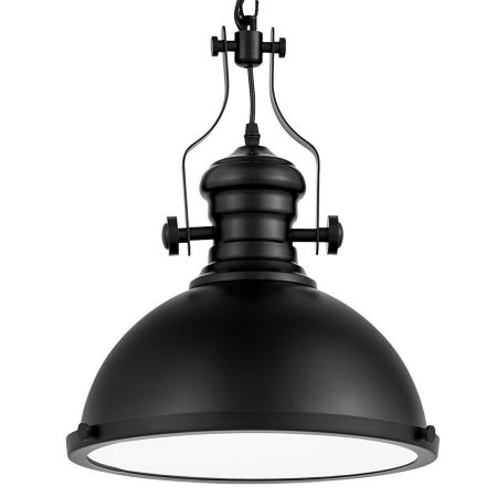 Black loft industrial retro pendant light with metal dome shade - ELIGIO
