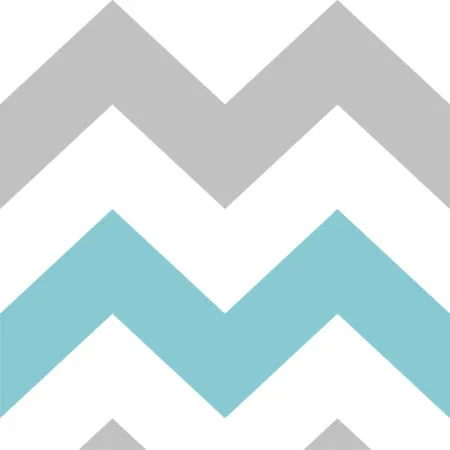 White and Mint Chevron Wallpaper