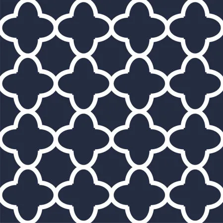 Navy blue and white patterned wallpaper in Moroccan style Navy blue and white patterned wallpaper in Moroccan style