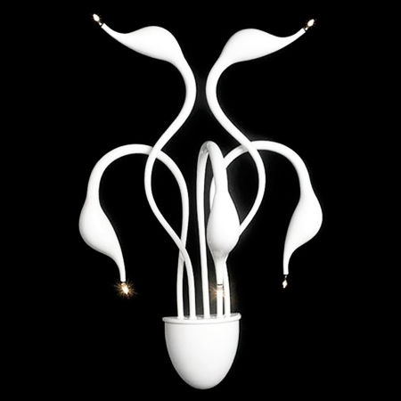 White designer sconce, modern wall lamp – MAGICA W5