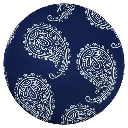 Oriental pouffe, room stool, navy blue pattern PAISLEY Indian Turkish